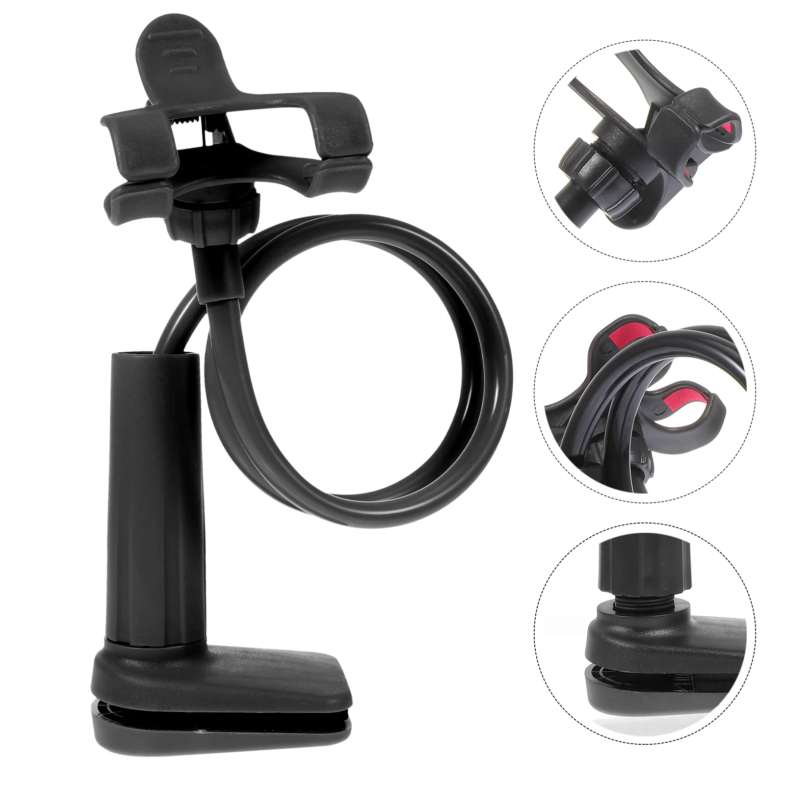 

1Pc Double Clips Mobile Phone Holder Creative Phone Holder with Spiral Base
