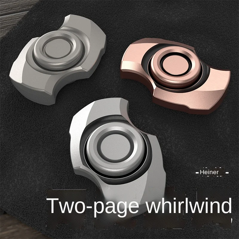 

Original EDC Two-Page Fingertip Gyro Cyclone Two-Page Fidget Spinner Heiner Design Pressure Reduction Toy