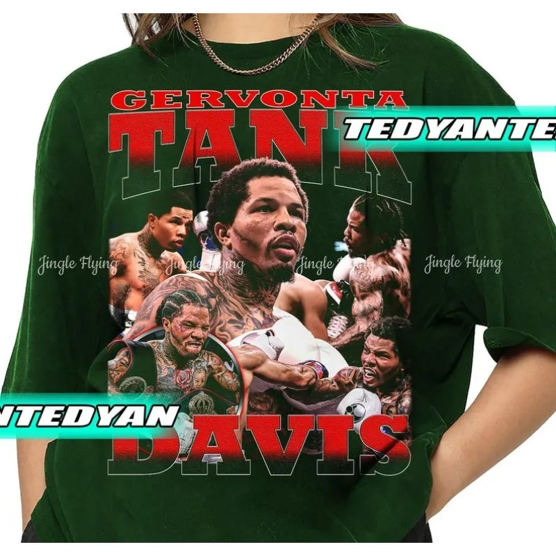 Фото Винтажная боксерская футболка Gervonta Davis для женщин и мужчин унисекс №3