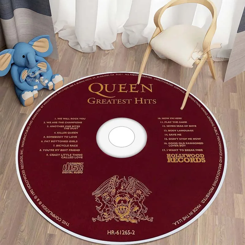 

Музыкальный CD-коврик, винтажный королевский круглый коврик, искусственный музыкальный коврик для гитары, для ванной, для Note Rock, строительны...