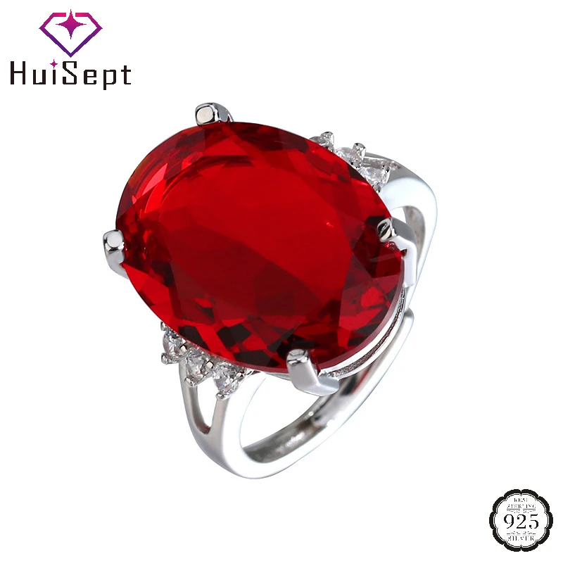 

HuiSept Vintage Female Ring 925 Silver Jewelry with Zircon Gemstone Open Finger Rings for Wedding Party Bridal Gift Accessories
