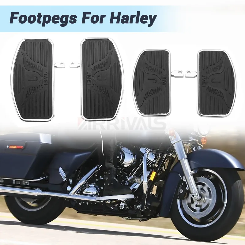 Motorcycle Front Rear Foot Pegs Floorboards Footboard Pedals For Harley Sportster XL883 1200 X48 72 Dyna Softail 2002-2021