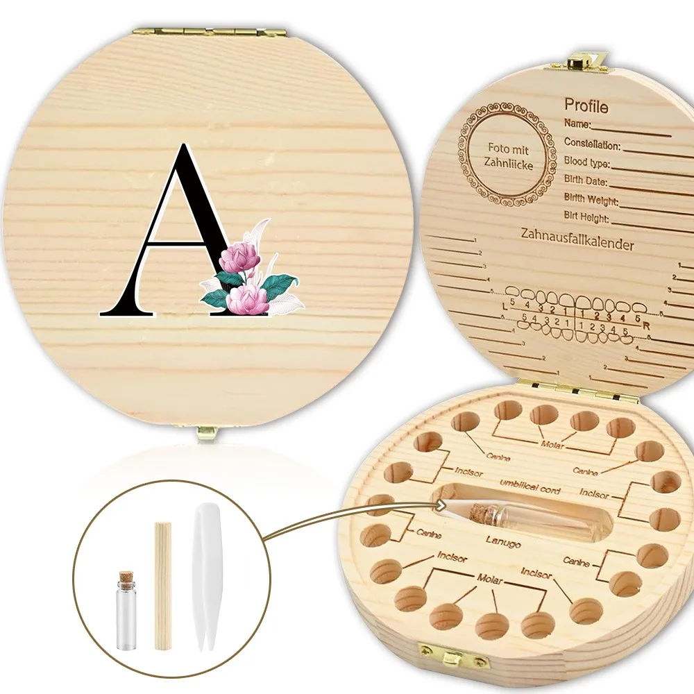 Деревянная детская коробка для зубов устройство хранения потерянных