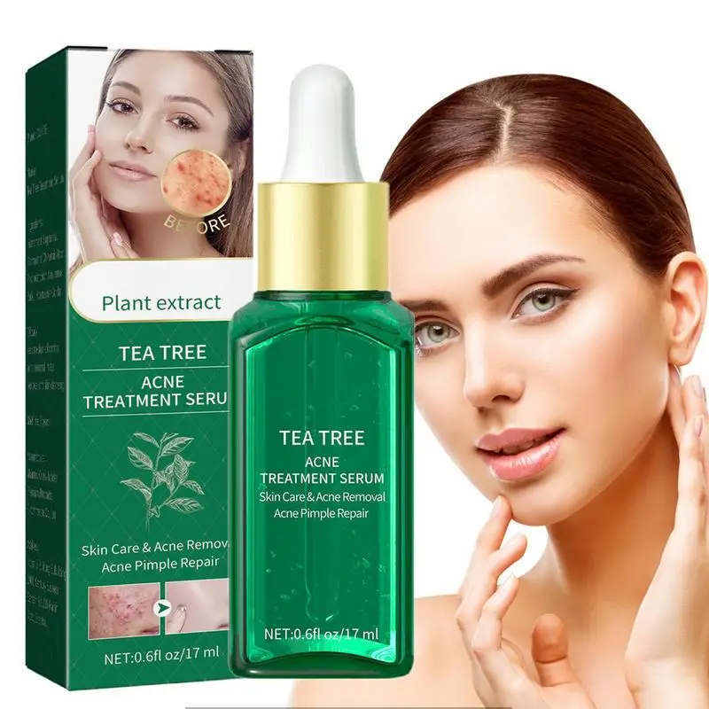 

Tea Tree Oil Essence Hydrating Anti-acne Moisturizing Face Cleansing Shrink Pores Anti Scar Spots Face Care Serum For Women