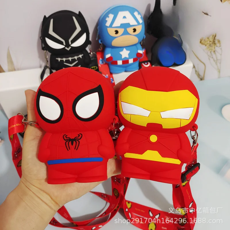 Disney 2023 New Avengers Children's Messenger Bag Spiderman Captain America Iron Man Coin Purse