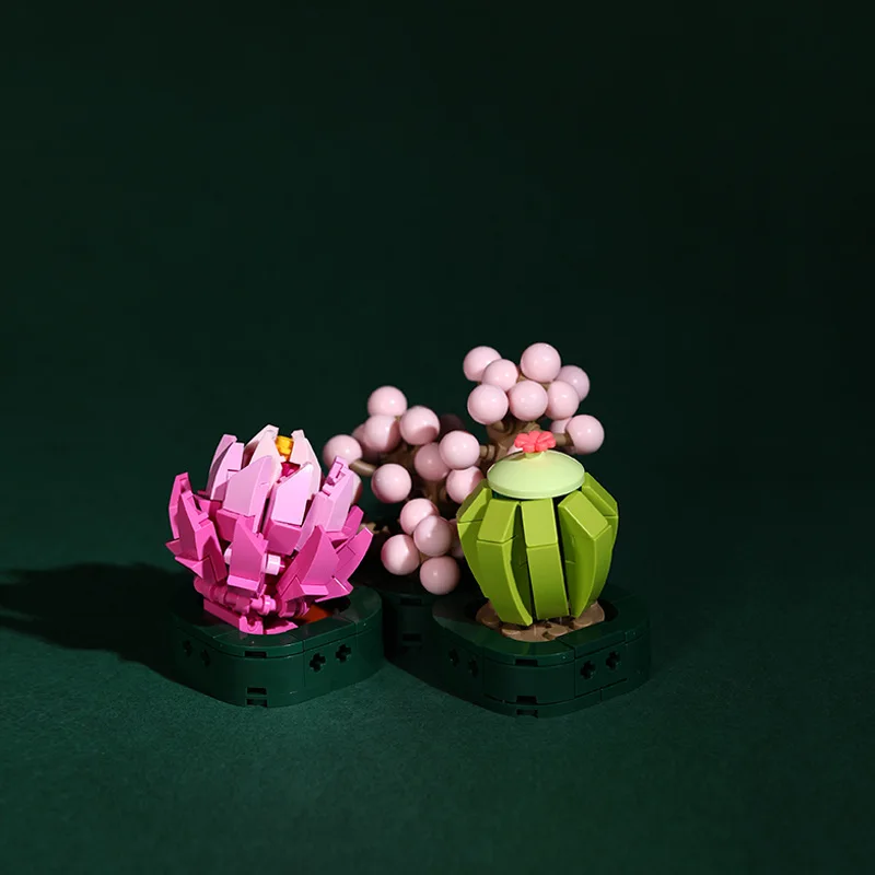 

Строительные блоки JK2727 для суккулентов, букет планшетов, детская сборка, креативные подарки на день рождения, игрушки