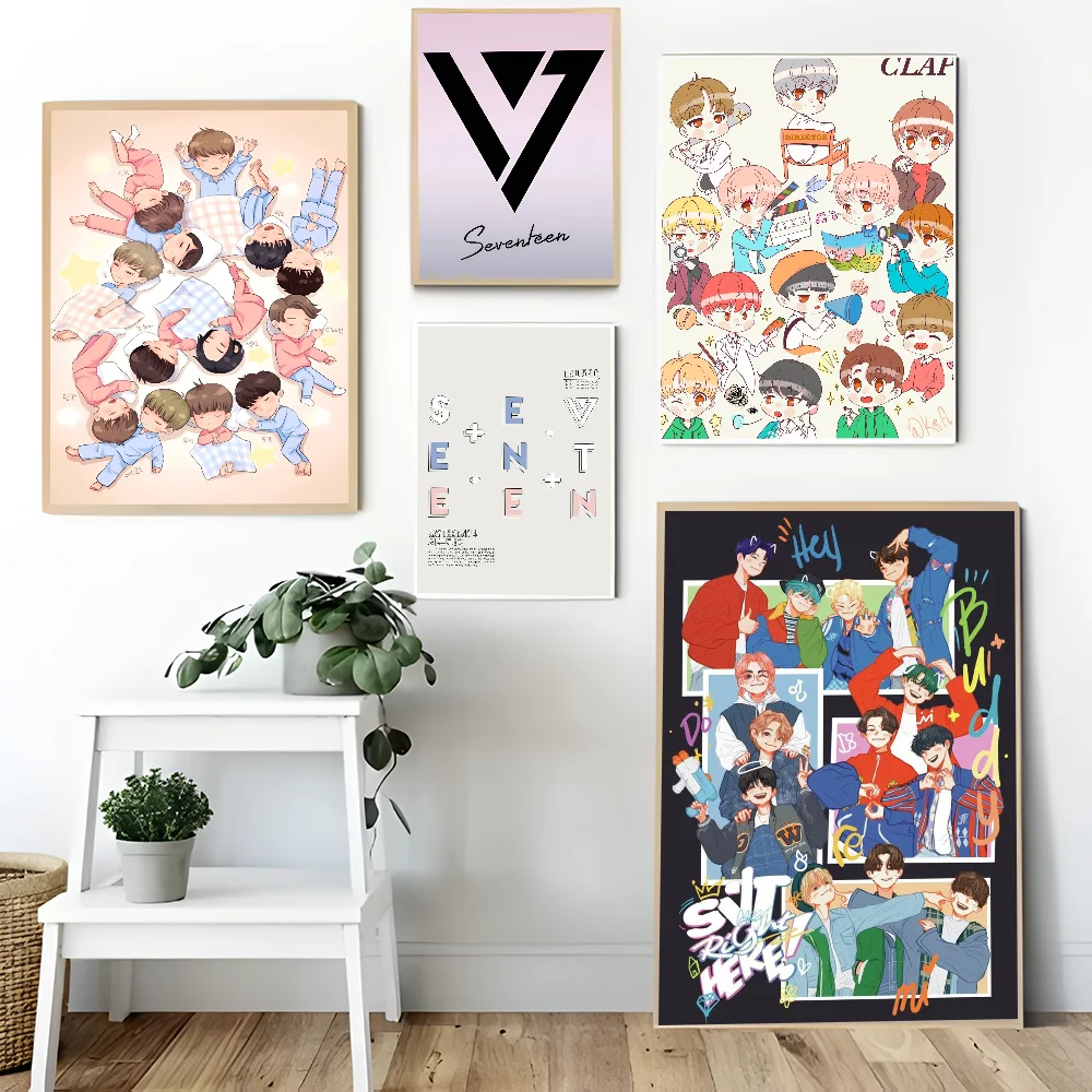 S-Seventeen K-Kpop классические постеры с фильмами необычные наклейки на стену для