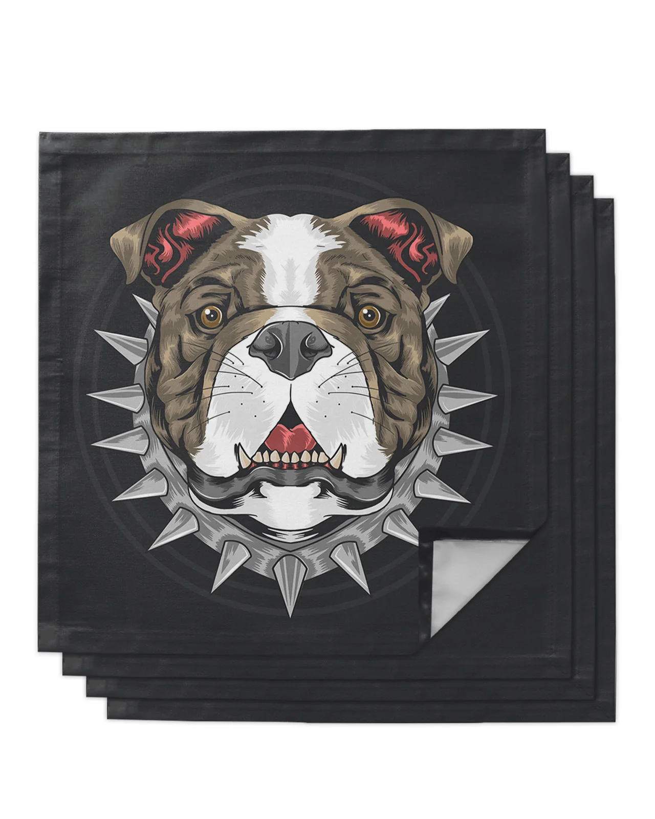 

Black Bulldog 4/6/8pcs Table Napkins Restaurant Dinner Wedding Banquet Decor Cloth Napkins Supplies Party Decoration