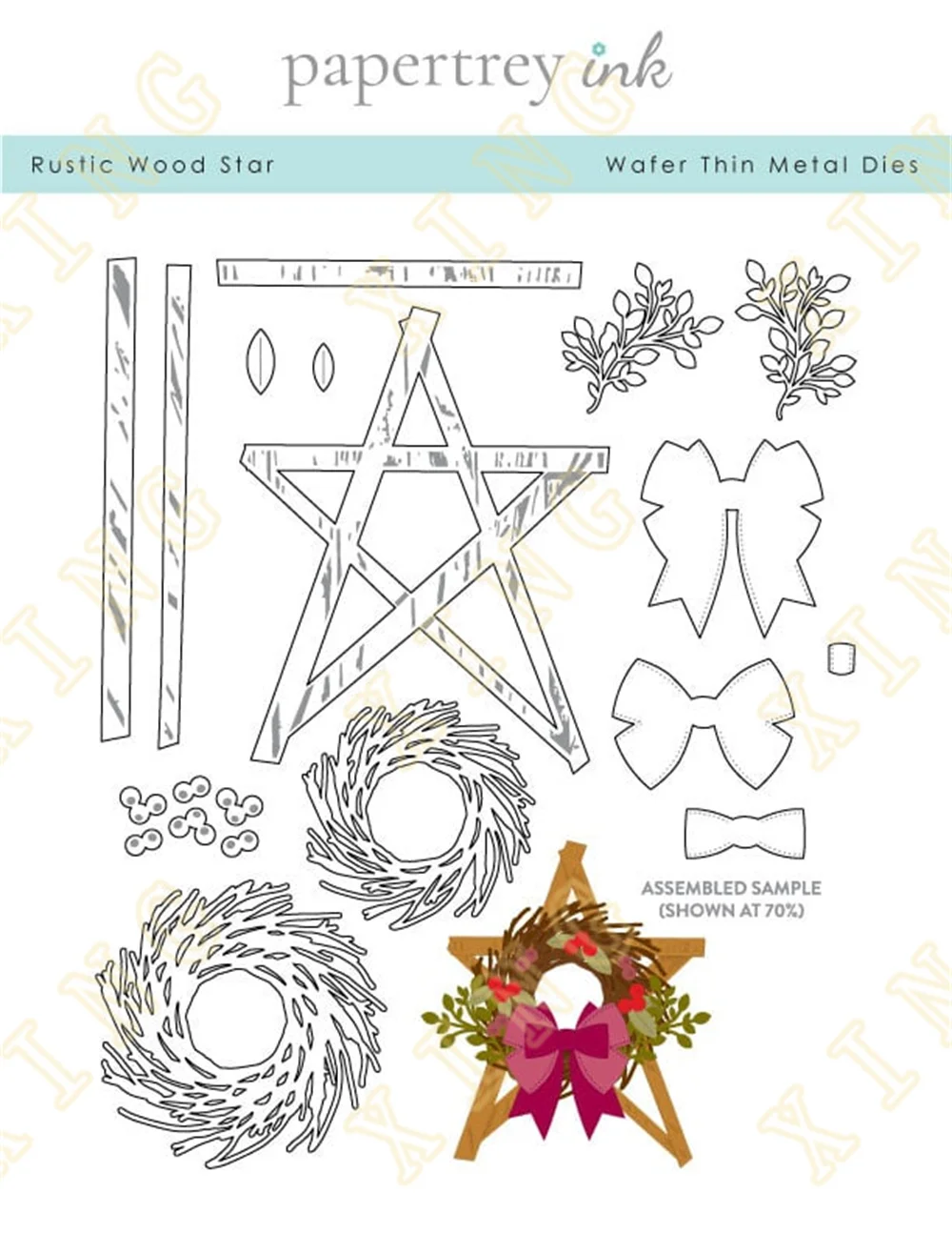 

Christmas Rustic Wood Star Metal Cutting Dies Scrapbook Diary Decoration Stencil Embossing Template Diy Greeting Card Handmade