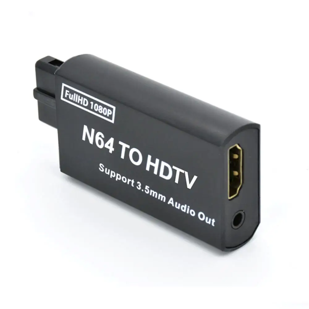 

Game Console N64 to HDMI-compatible Converter Adapter Plug and Play for SNES/NGC/SFC HDMI Adapter with 3.5mm Audio Output