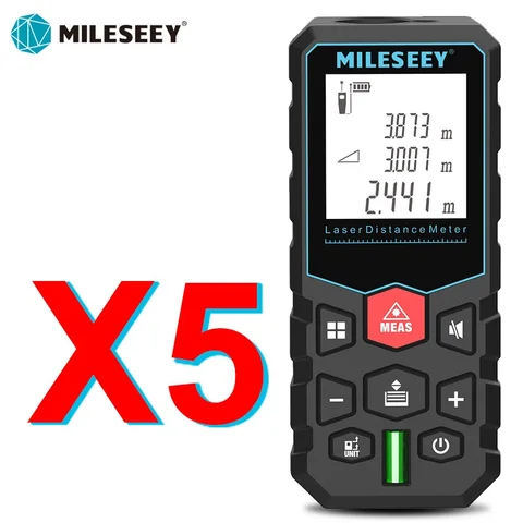 Лазерный дальномер Mileseey X5, точность до 2 мм, диапазон до 40 м — фото устройства