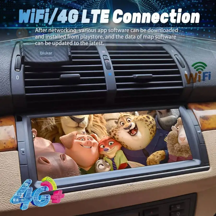 Фото Android 15 Qled Экран для BMW 5 E39 X5 E53 M5 E38 1996-2006 8G + 256 ГБ 2DIN DSP Bluetooth 4G GPS Navi Carplay Автомобильный радиоприемник Стерео №2