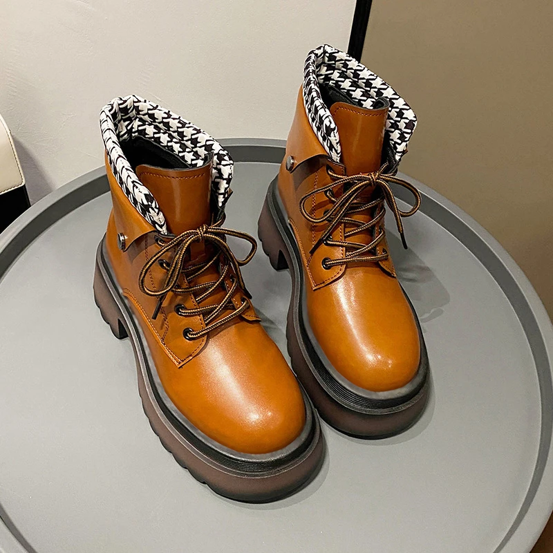 

Женские ботильоны челси на платформе, повседневные Нескользящие ботинки на плоской подошве, зимние мотоциклетные ботинки-гладиаторы, 2019