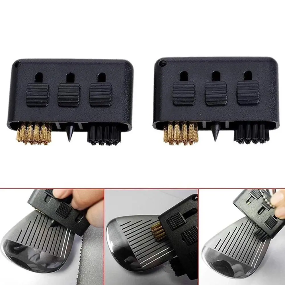 

3-in-1 Golf Club Groove Putter Wedge Ball Cleaning Brush Shoes Cleaner Golfer Cleaner Kit Cleaning Tool