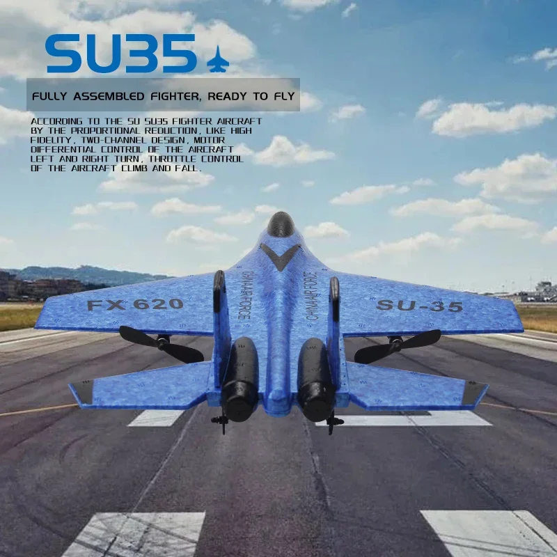 Радиоуправляемый самолет SU35 2,4G со светодиодной подсветкой, самолет с дистанционным управлением, летающая модель, планер, пенопластовые игрушки, самолет для детей, подарки (art.: 3920d49b446c8) - 3920d49b446c8
