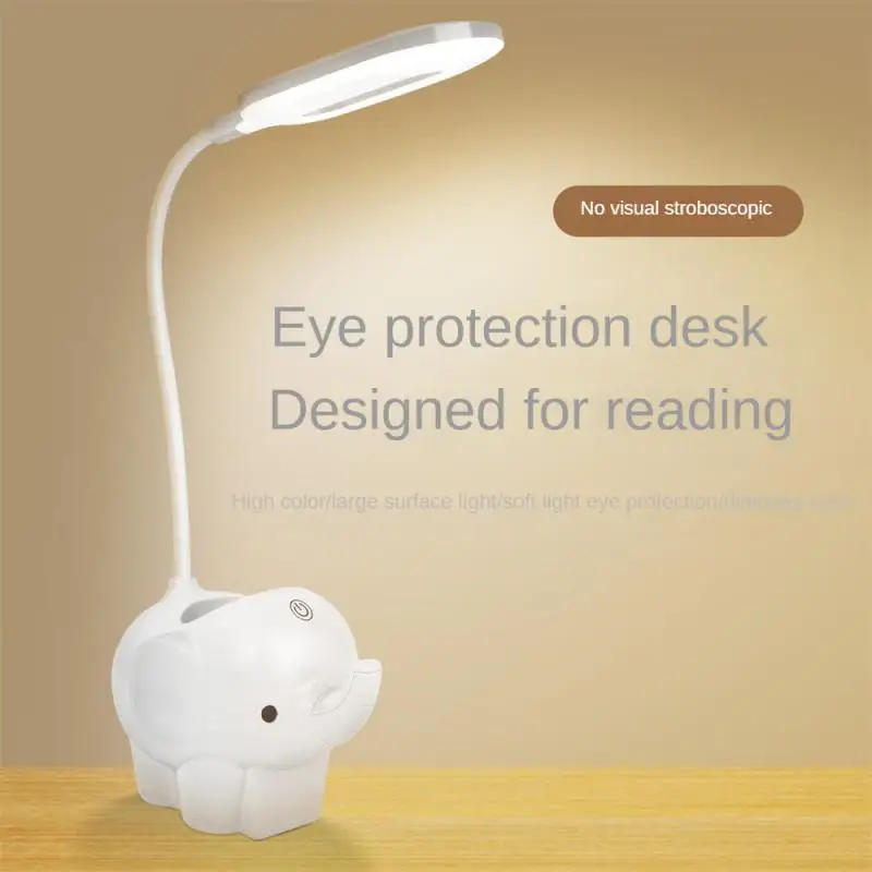 

1~5PCS Brush Pot Three-gear Dimming Adjustable Eye Protection Student Dormitory Study Animal Led Home Desktop Decor