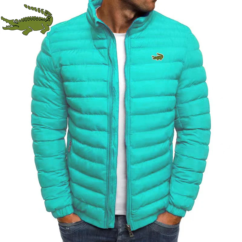 Cartelo Autumn Winter Men's Warm Casual Jacket Lightweight Men's Down Filled Bubble Ski Jacket Quilted Thickening Outdoor Sports