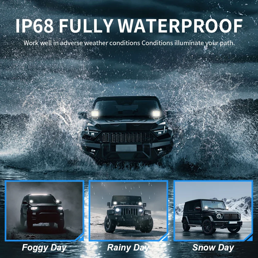 4-дюймовый рабочий свет квадратный прожектор комбинированный противотуманный