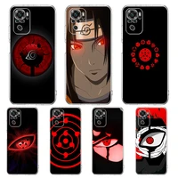anime cloud red eye smart transparent phone case for redmi note 11 11t 10s 8a 9a 9c 7 8 9 10 k40 4g plus pro 4g soft cover shell