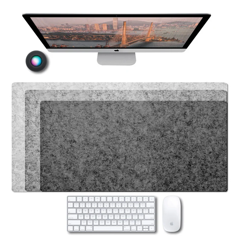 Large XXL Office Computer Desk Mat Table Keyboard Big Mouse Pad Wool Felt Laptop Cushion Desk Non-slip Mat Gamer Mousepad Mat