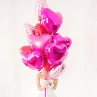party decor shiny foil balloon wedding balloon heart valentine reusable 18inch engagement new 1pc