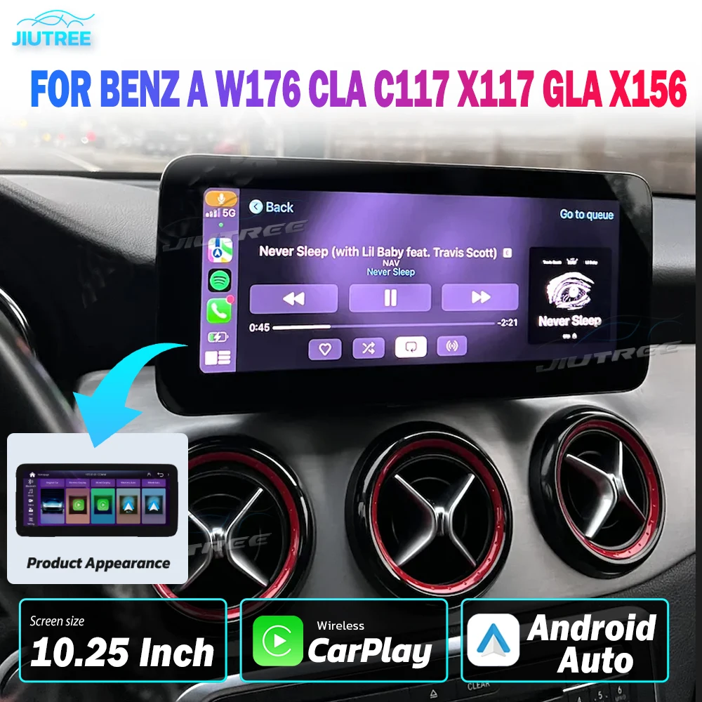 

Linux Car radio For Mercedes Benz A W176 CLA C117 X117 GLA X156 GPS Multimedia android auto Head Unit radio wireless carplay