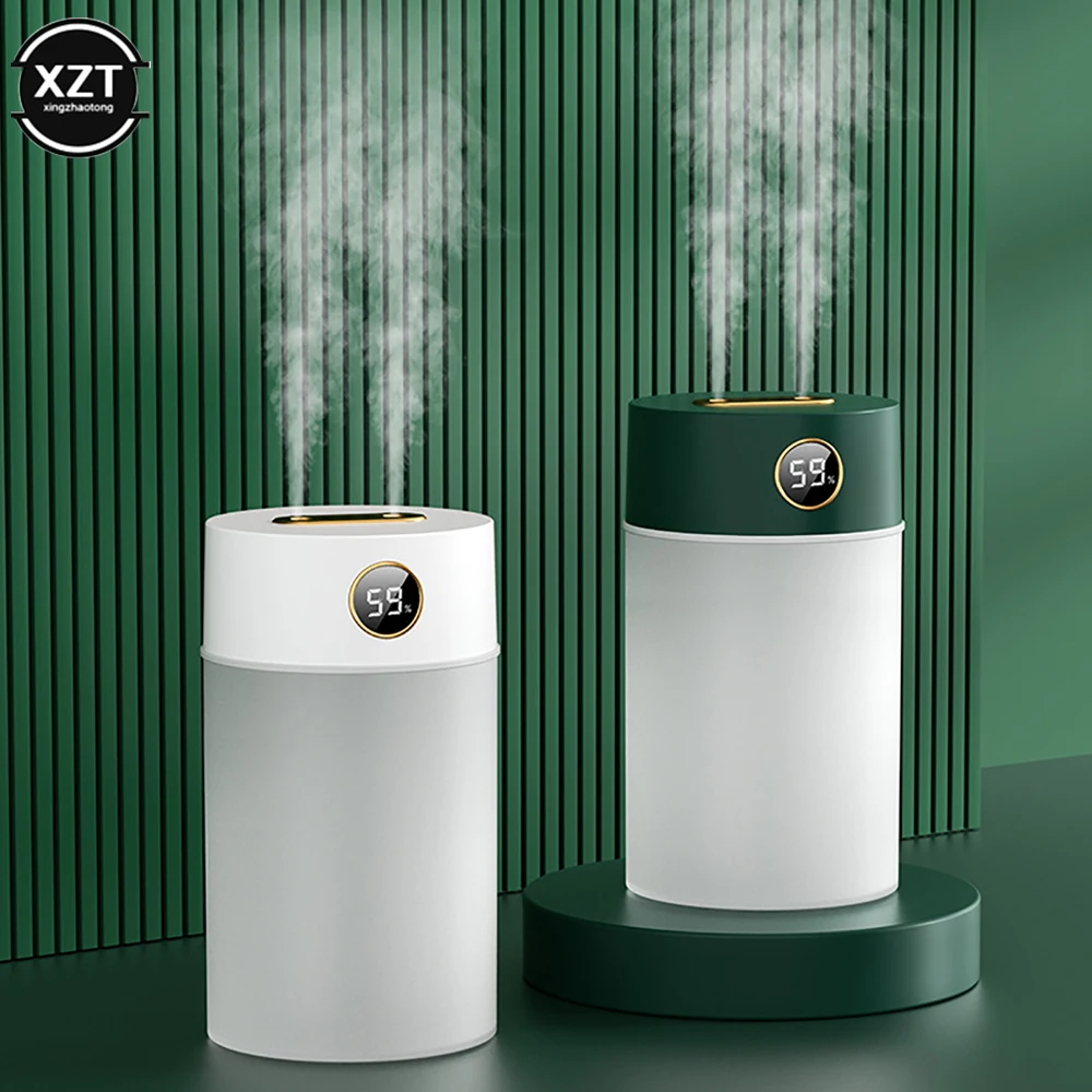 With Colored Light Dual Nozzle Digital Display Aromatherapy Diffuser