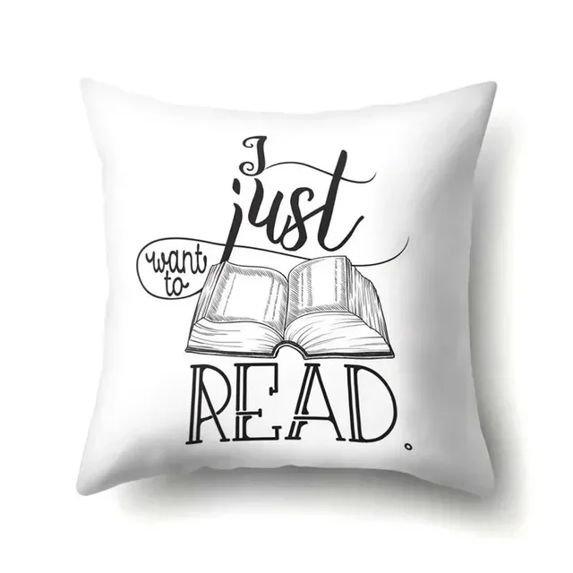 Чехол Для Подушки С Рисунком Книги Из Полиэстера Литературное Украшение