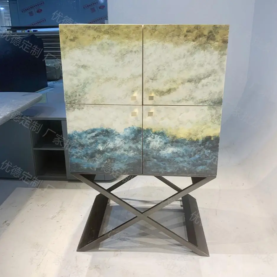 Современный минималистичный стиль позолоченный основание из нержавеющей стали