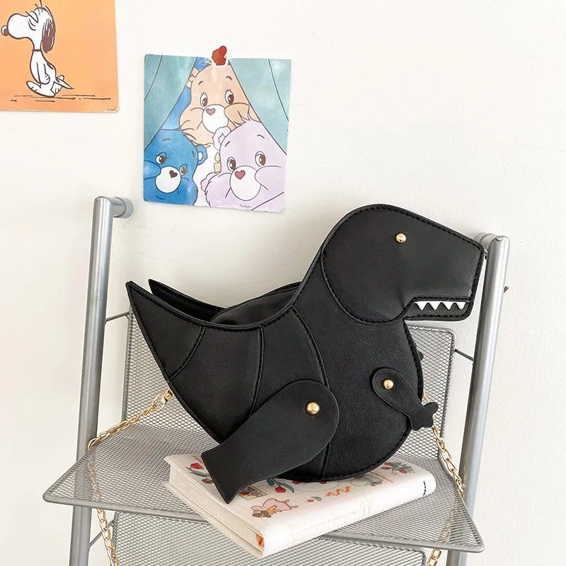 Модная женская сумка на плечо в форме мультяшного динозавра винтажная Женская