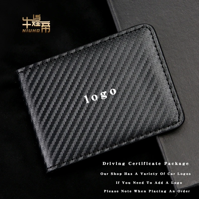 

Car Driving License Bag Carbon Fiber Card Credit Holder Purse Wallet Case For BMW Mercedes-Benz VW Audi Porsche MINI Toyota Ford