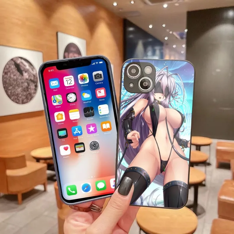 

Чехол DXD для телефона в стиле аниме для старшей школы, чехол с жидким стеклом для iPhone 14, 13, 12, 11 Pro Max, X, XR, XS, 8, 7 Plus