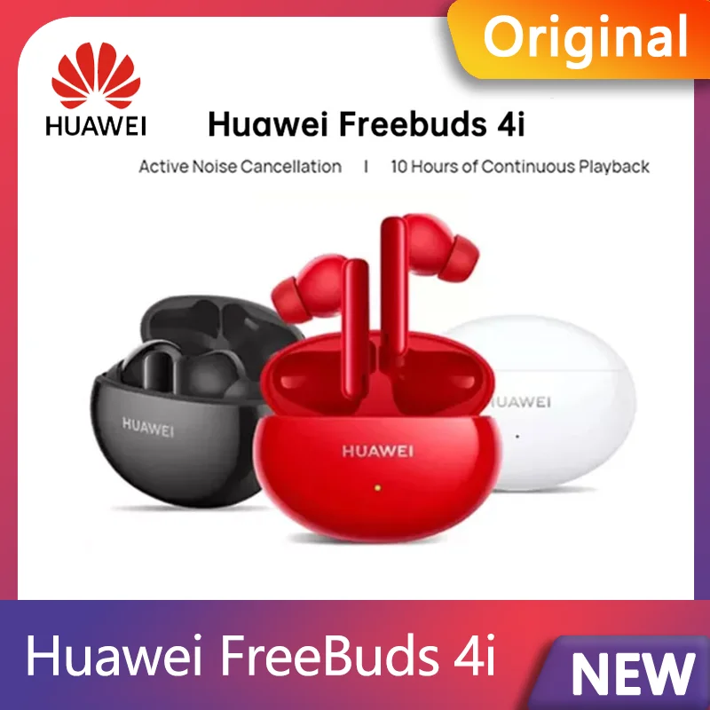 

HUAWEI FREEBUDS 4i Wireless Headphones 10 Hours PlayBack Quick Charge Active Noise Cancellation Bluetooth Earphones Headset