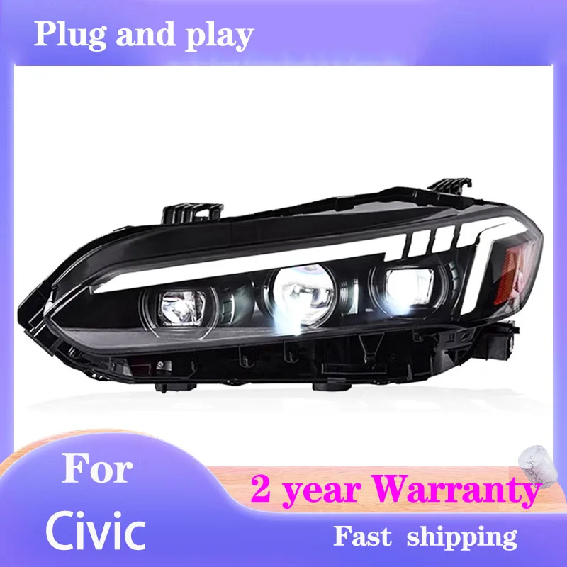 Автомобильный Стайлинг для Honda Civic передняя фара 2022 11th X DRL динамический сигнал