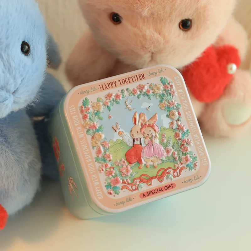 

Рождественский кролик жестяная коробка для хранения lyybx