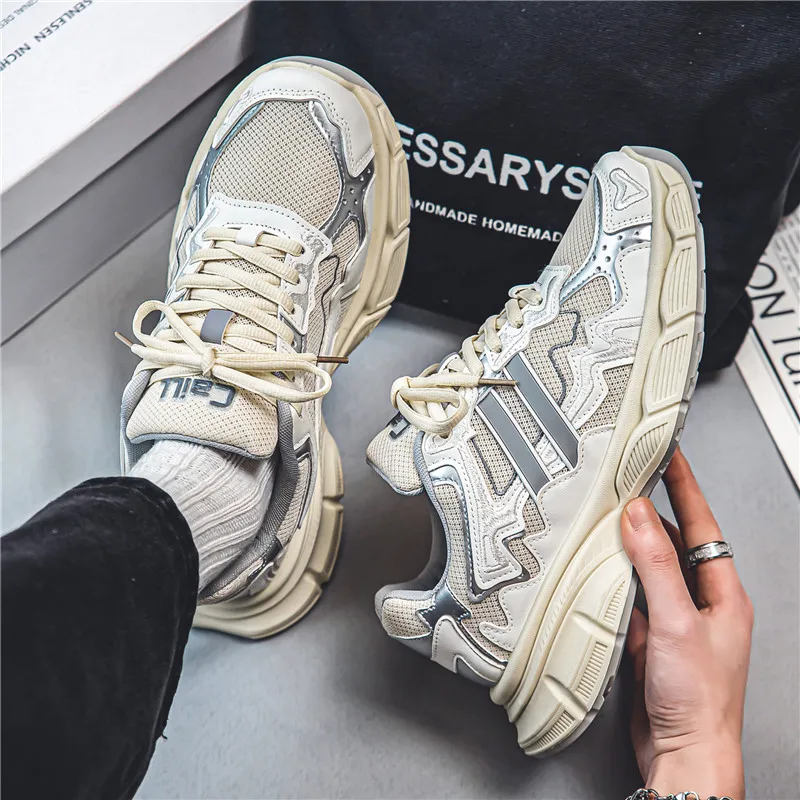 

Мужские кроссовки на массивной нескользящей подошве, кроссовки для тенниса и спорта, повседневные, 2023