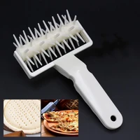 1pcs pizza rolling pin punch pastry roller pin biscuit dough pie hole embossing dough roller lattice craft baking cooking tool
