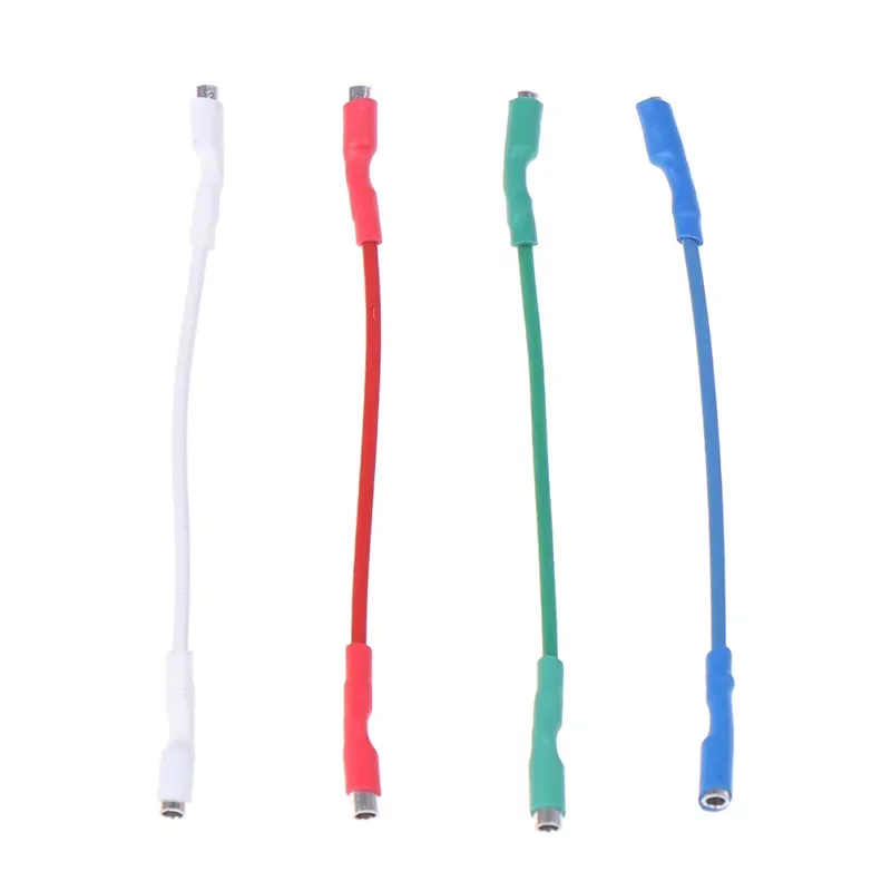 

4Pcs 50mm 5N Pure Sliver Turntable Phono Headshells Leads Header Headshells Wire Cable Leads Universal For 1.2-1.3mm Pins