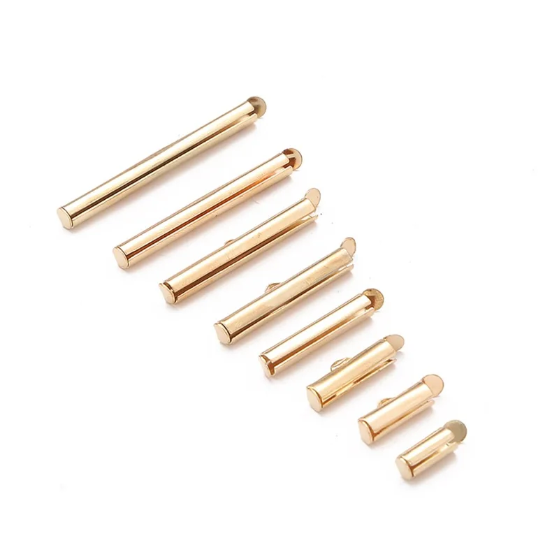 

30-50Pcs 10-40mm Crimp Slider End Caps Beads Sliding Plug DIY Multi Strand Necklace Bracelet Earrings Connectors Women Jewelry