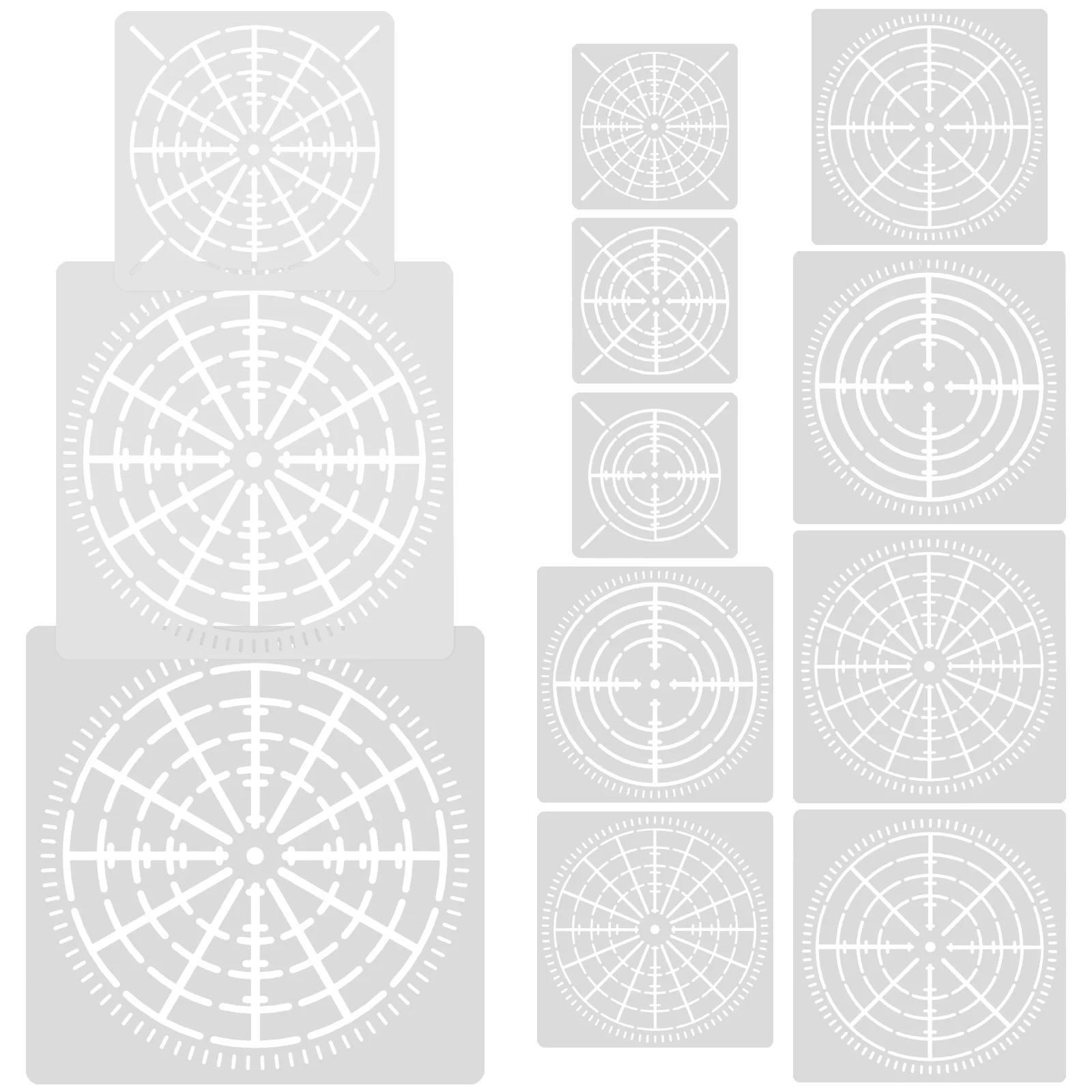 

12 Sheets Decor Stencil DIY Dot Stencils Web Decorate Convenient Templates White Small Daily