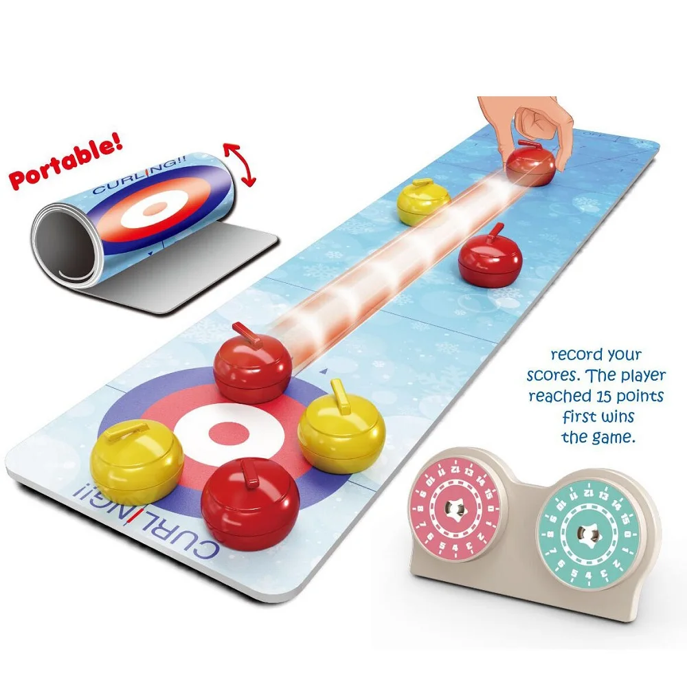 

Indoor Curling Game Toys for Kids & Teens, Family Board Game, Table Top Games for Parent % Children