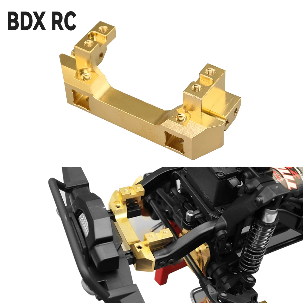 TRX4 supporto paraurti anteriore Servo supporto in ottone per 1/10 RC Crawler Traxxas TRX-4 TRX6 parte di aggiornamento
