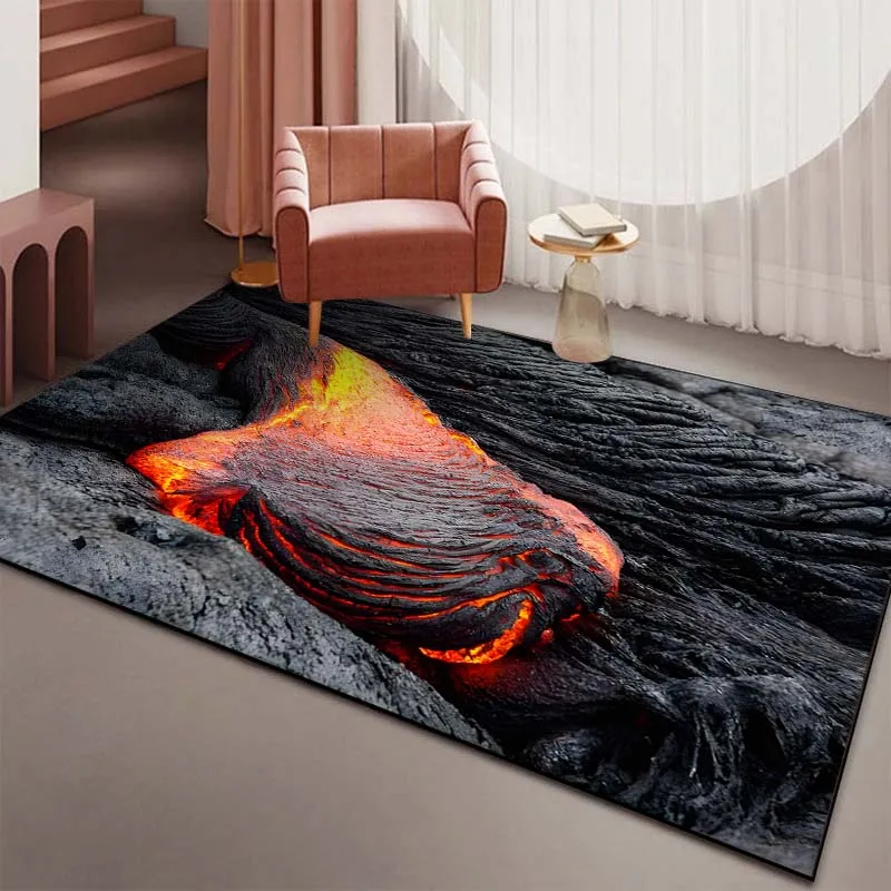 3D напольный коврик с принтом Вулкан Магма ковер 15 размеров гостиная спальня