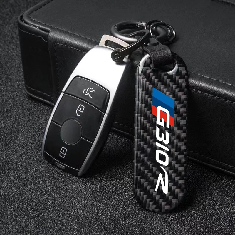 

Luxury carbon fiber motorcycle Keychain Clasp Creative Keyring Key Chain For BMW G310R G310 R G 310 R 2017-2021 Accessories