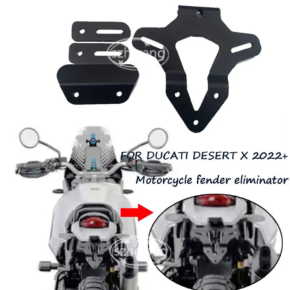 

Desert X 2022+ Fender Eliminator tail tidy for Ducati desert x DESERT X 2022 2023 Motorcycle license plate holder LED