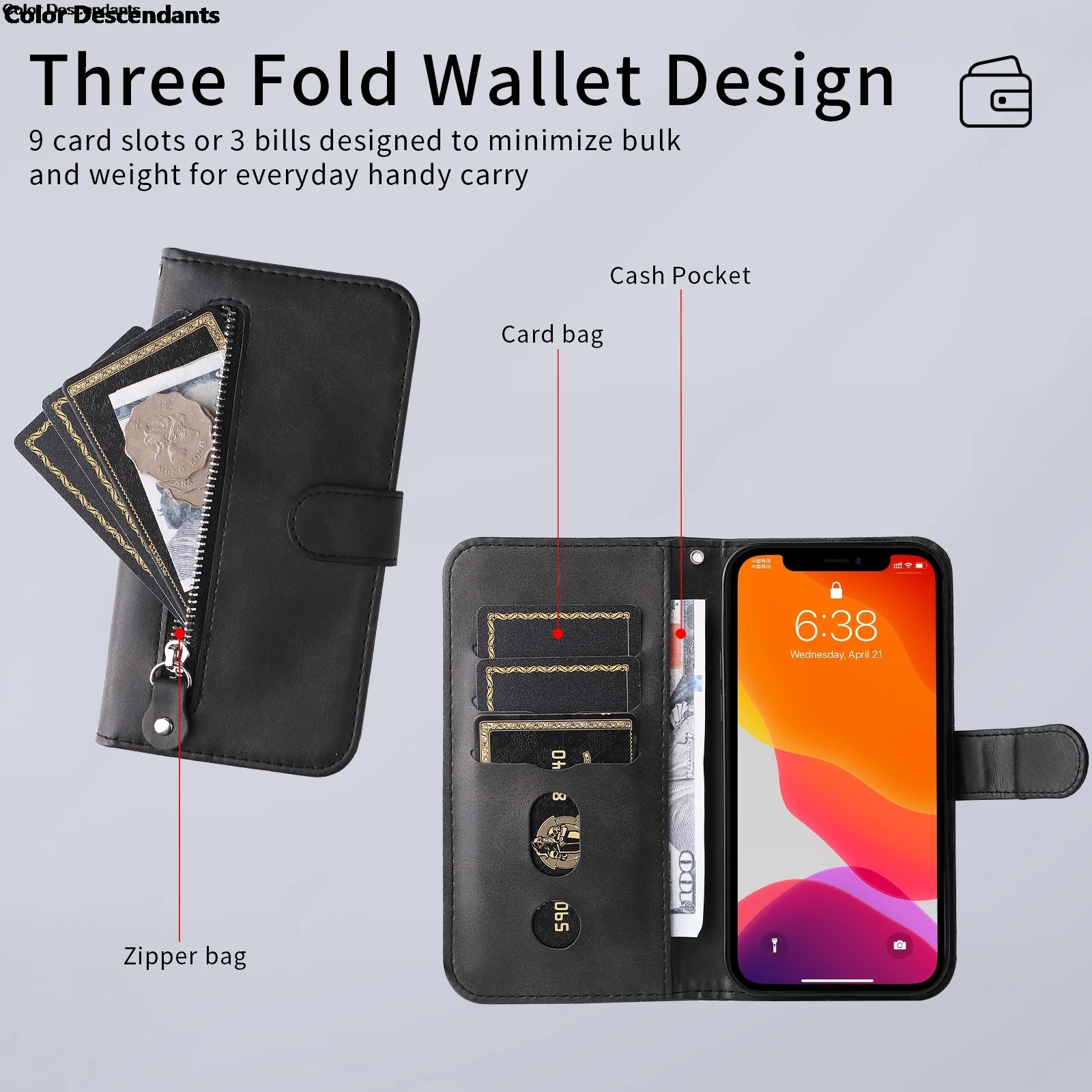 Чехол-Кошелек Realme GT 6 3 для OPPO 2 Pro футляр карт RealmeGT Neo6 SE 6SE Neo3 5 3T