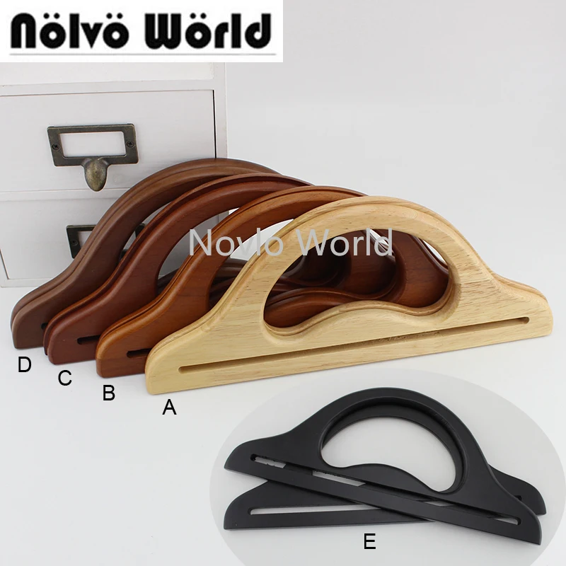 

2-10-20 pieces 3 Colors 30X12cm Solid Wood Handles For Handmade Bag Handbags,DIY Bag Hanger Purse Handle Charming Wood Bag Frame