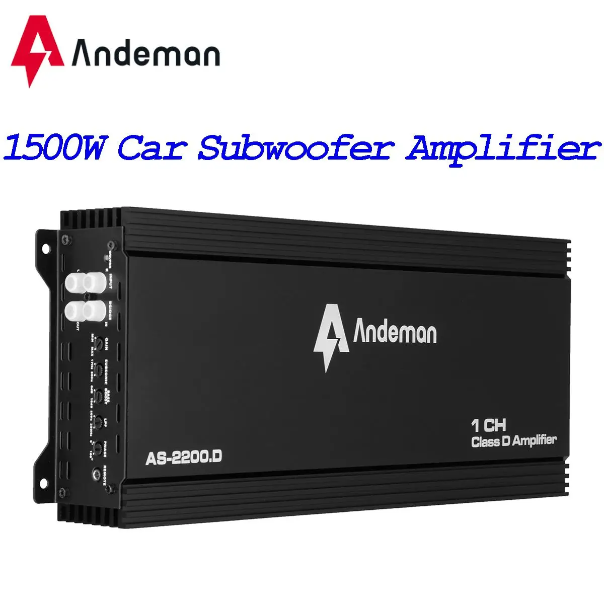 

Andeman 1500W Car Subwoofer Amplifiers Class D HIFI Slim Under-Seat Bass Powered Car Speaker Subwoofer Power Audio Processor