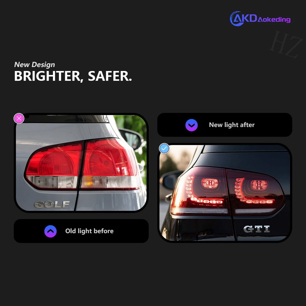 Задний фонарь для VW Golf 6 2009-2012 R20 MK6 автомобильные товары Светодиодные