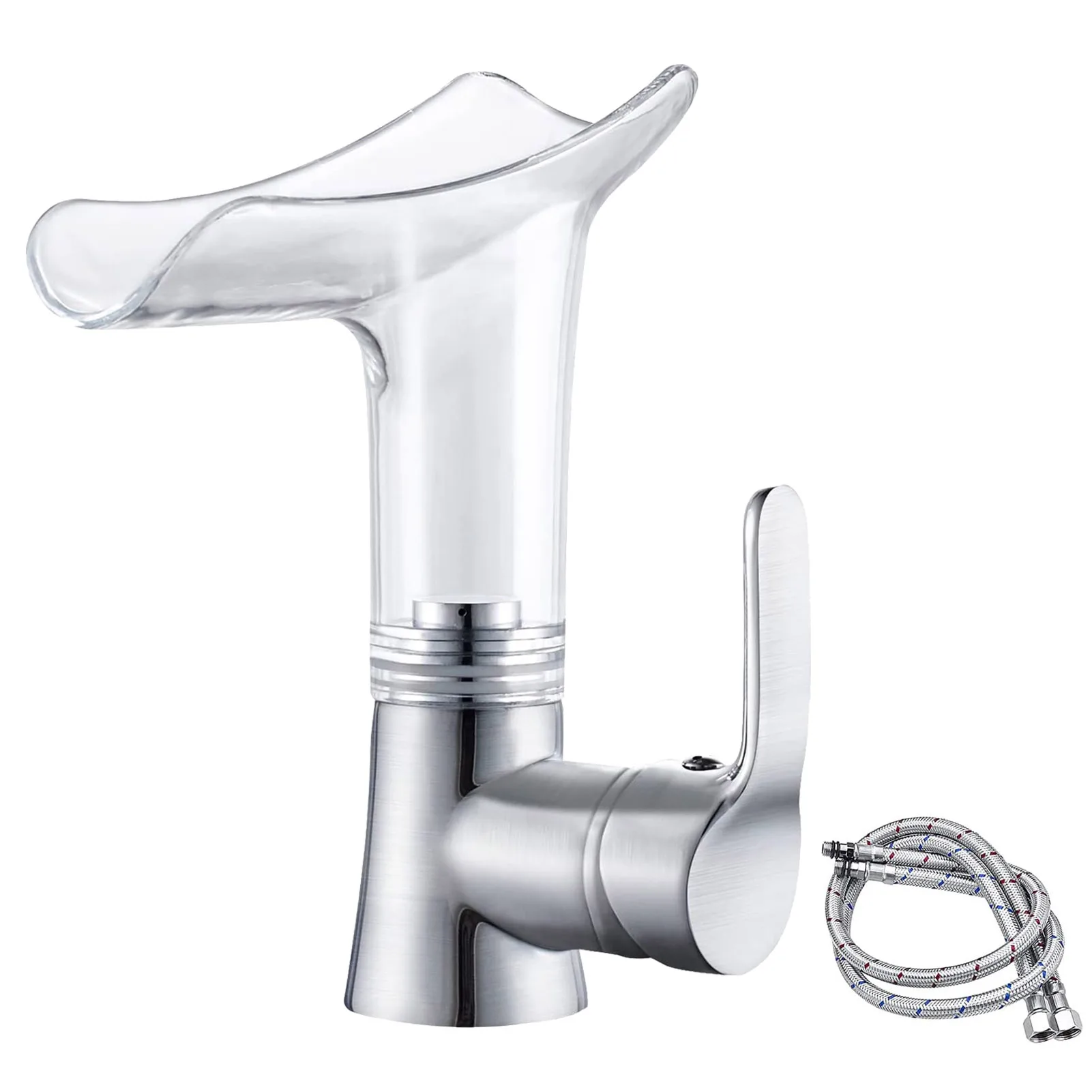

Bathroom Waterfall Sink Tap 360 Degrees Rotatable Bathroom Sink Faucet Single Handle Faucet For Cloakroom Bathroom Basin Sink